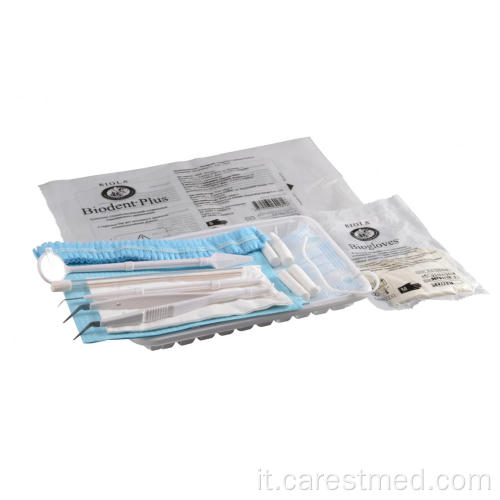 Kit di strumenti dentali monouso EO sterile per l&#39;esame dentale